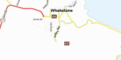 Stadtplan Whakatane Neuseeland